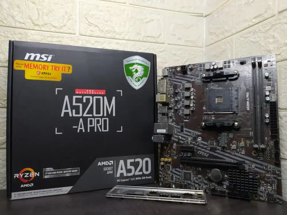 Mobo A520m MSI AMD AM4