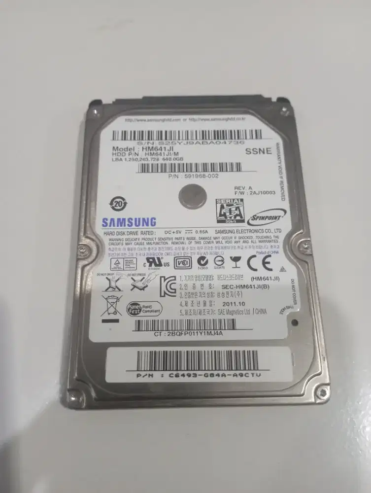 Hardisk Samsung 640 GB