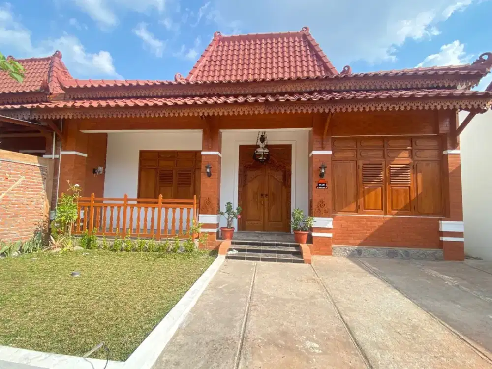 Omah Joglo Asri Dekat Jogja Kota, Cuma 500 Jutaan SHM PBG!