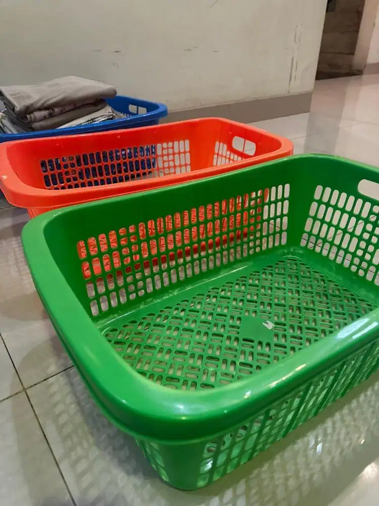 Keranjang Baju Laundry Plastik Kokoh