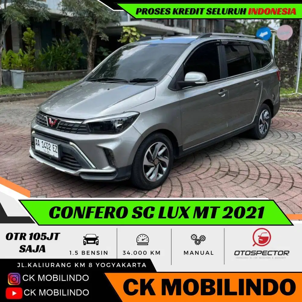 (Km34rb) Wuling Confero SC Lux Manual 2021 Plat AA Pajak Baru