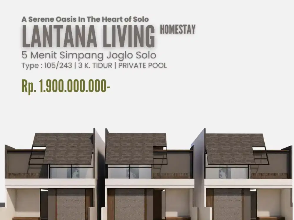 Area Kadipiro Kota Solo Rumah Mewah Include Private Pool