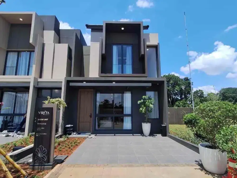 Rumah 2 lantai lebar 6 dekat exit tol cicilan 6 jutaan Cluster Vireya BSD