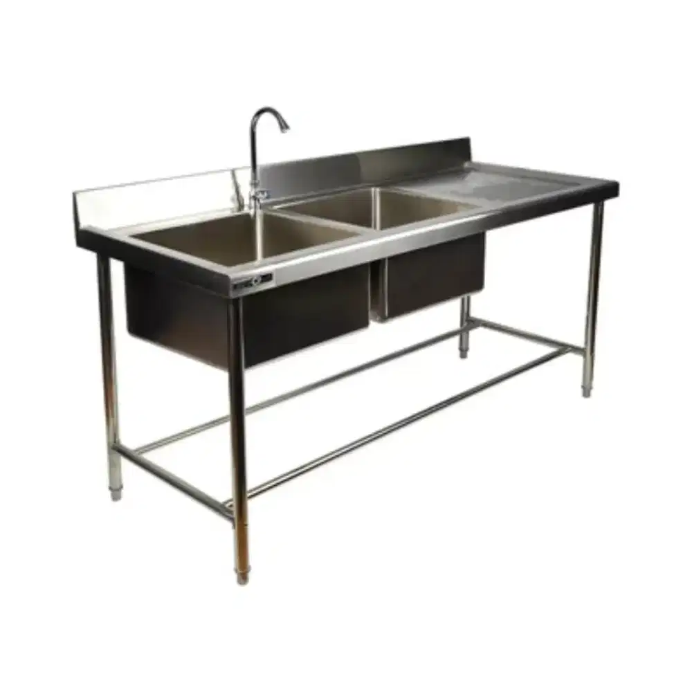 Kitchen sink wastafel dan meja stainless