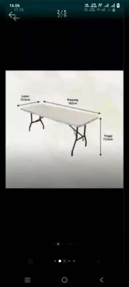 Cuci gudang meja panjang krisbow