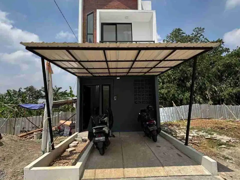 Dijual Murah Rumah Cluster 3 Kamar Tidur dilengkapi dengan Balkon/Rooftop Dekat Stasiun Hanya 8 Menit ke Stasiun Depok Lama