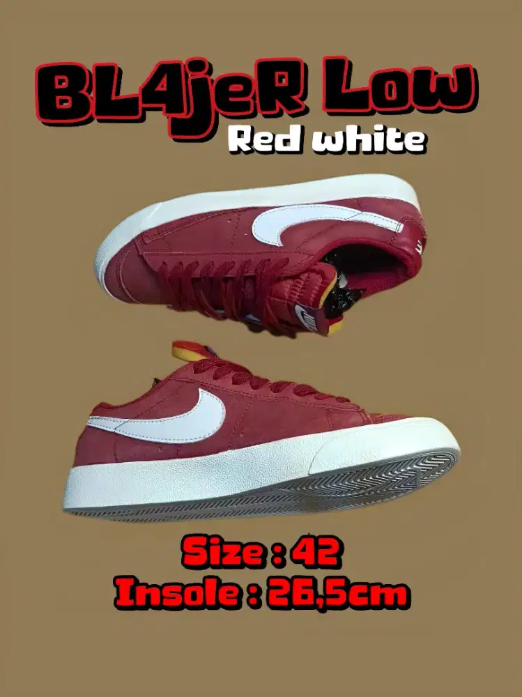 Sepatu sneakers second nik3 blaz33r size 42 insole 26,5cm