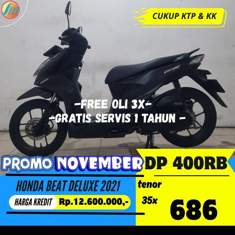 HONDA BEAT DELUXE 2021 KREDIT DP 400RIBU ANGSURAN SANGAT RINGAN