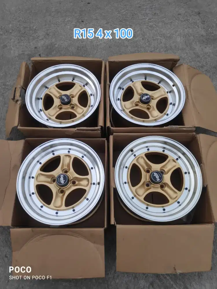 Velg BARU Rep EQUIP 40 R15 pcd 4 x 100 lebar 8 + 9 offset 25 + 20