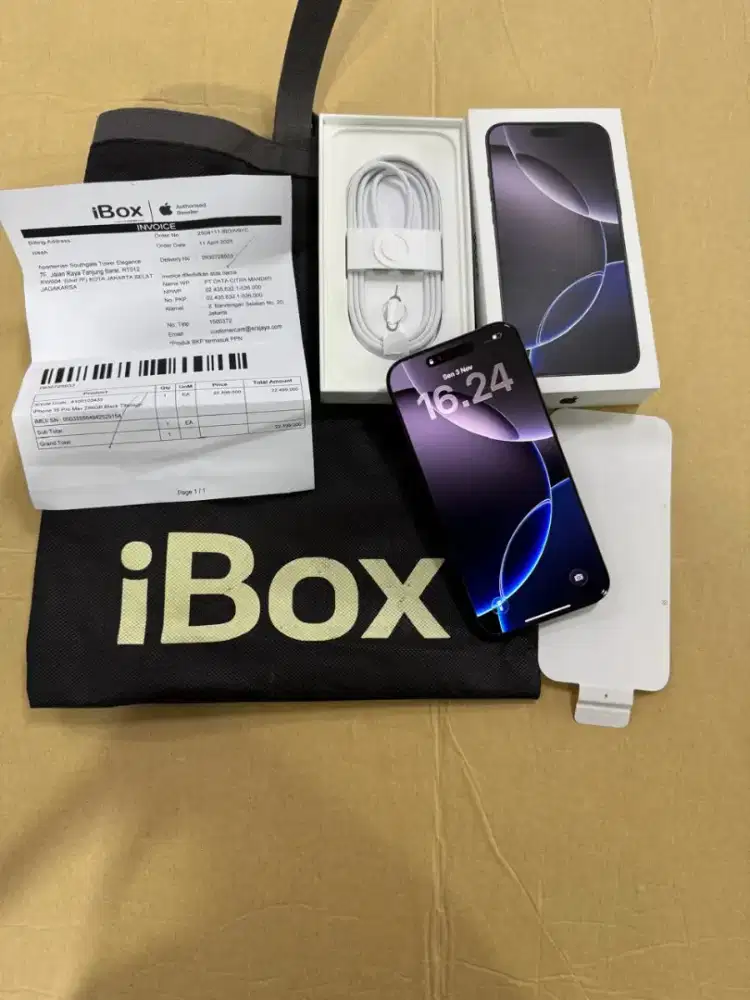 Iphone 16 Pro Max 256GB iBox Fullset Istimewa Mulus Garansi Aktif