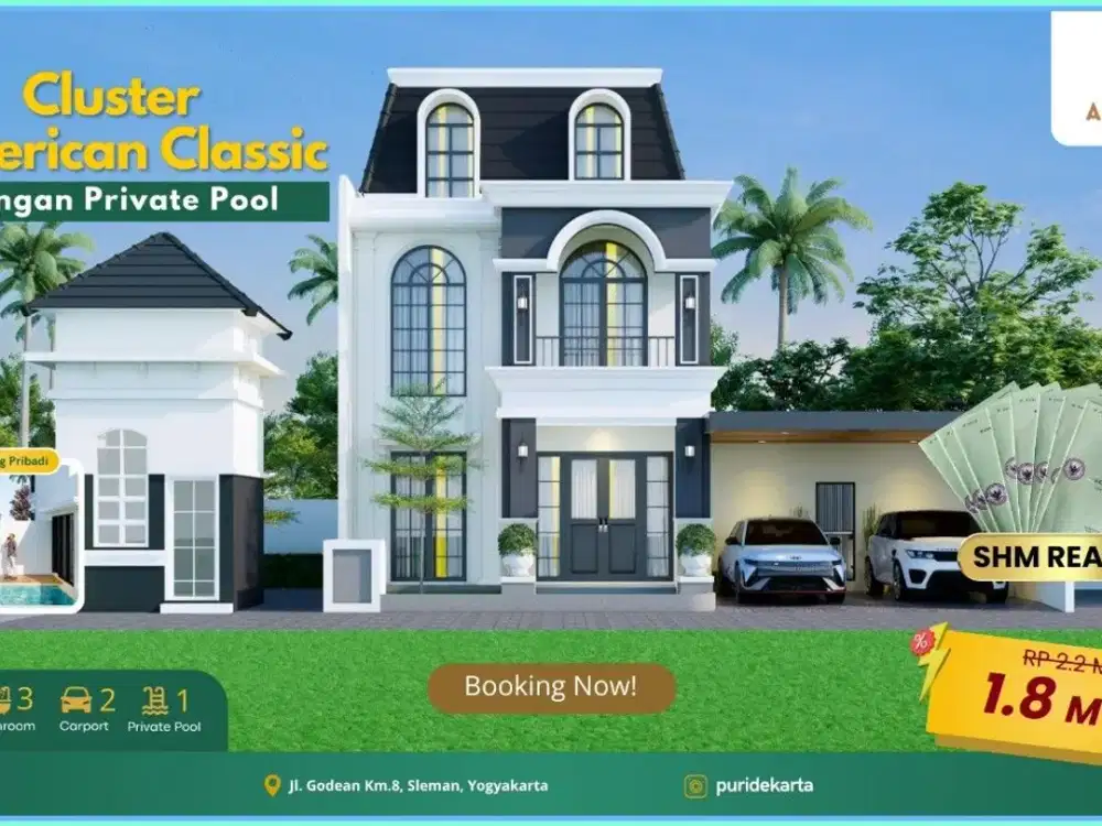 LUXURY HOME YOGYAKARTA DALAM CLUSTER EKSKLUSIF 3 LANTAI ATTIC ROOM