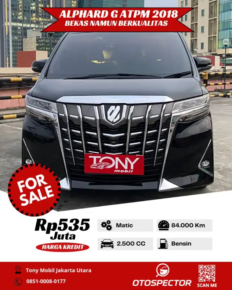 Toyota Alphard 2.5 G ATPM Facelift 2018 Hitam