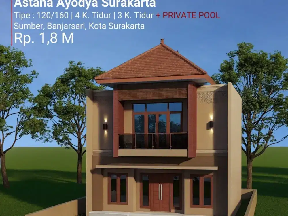 Belakang KPU Surakarta Rumah Mewah di Pusat Kota Solo Type 120/160