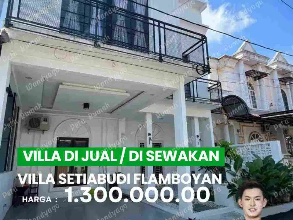 DISEWAKAN ATAU DIJUAL FURNISHED DI VILLA SETIABUDI FLAMBOYAN, JL FLAMBOYAN, MEDAN TUNTUNGAN