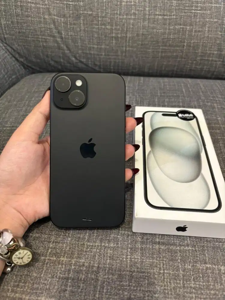 iPhone 15 128gb Black Garansi Resmi iBox Blibli Fullset