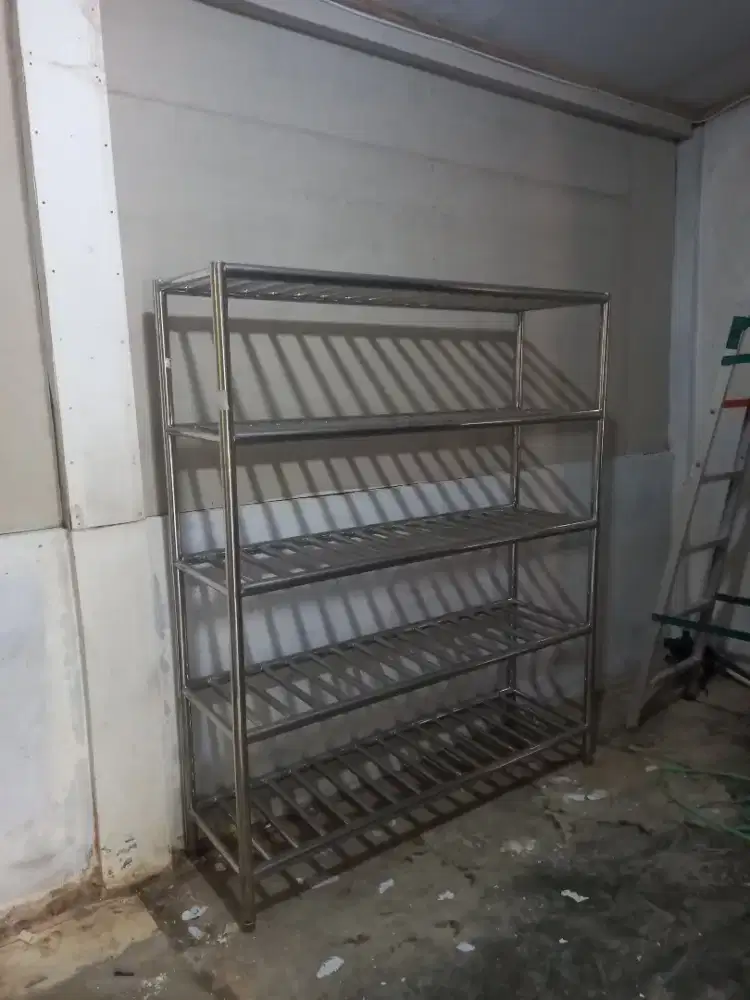 Jual rak stainless bekas 4 susun dan 5 susun