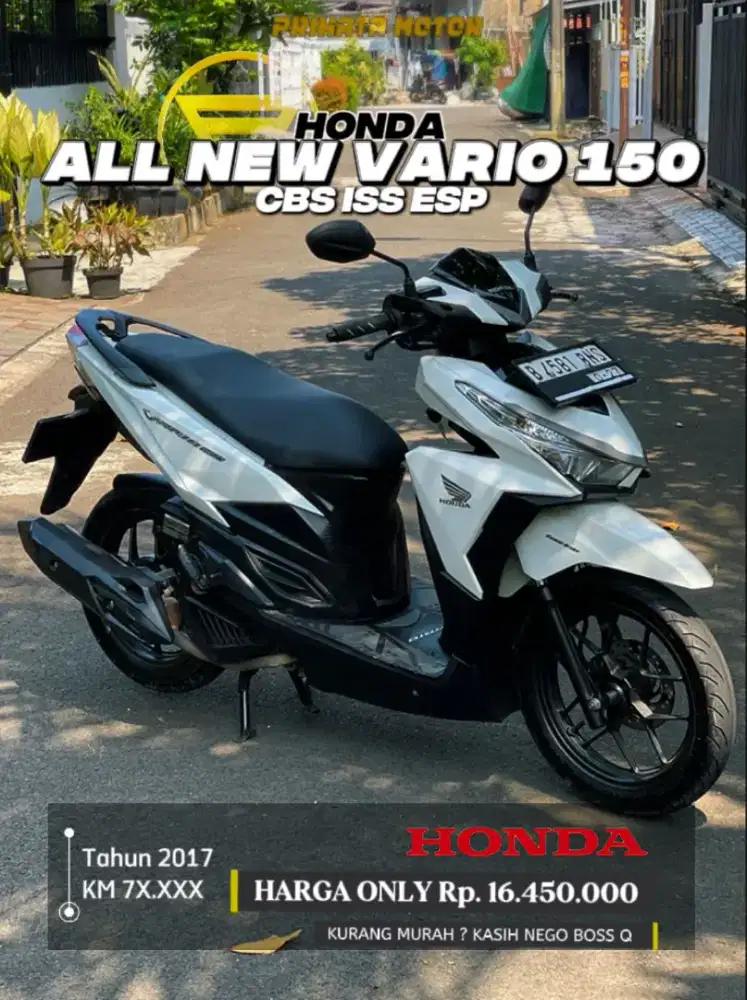 DP 2,1 Jutaan HONDA VARIO 150 CBS ISS ESP 2017