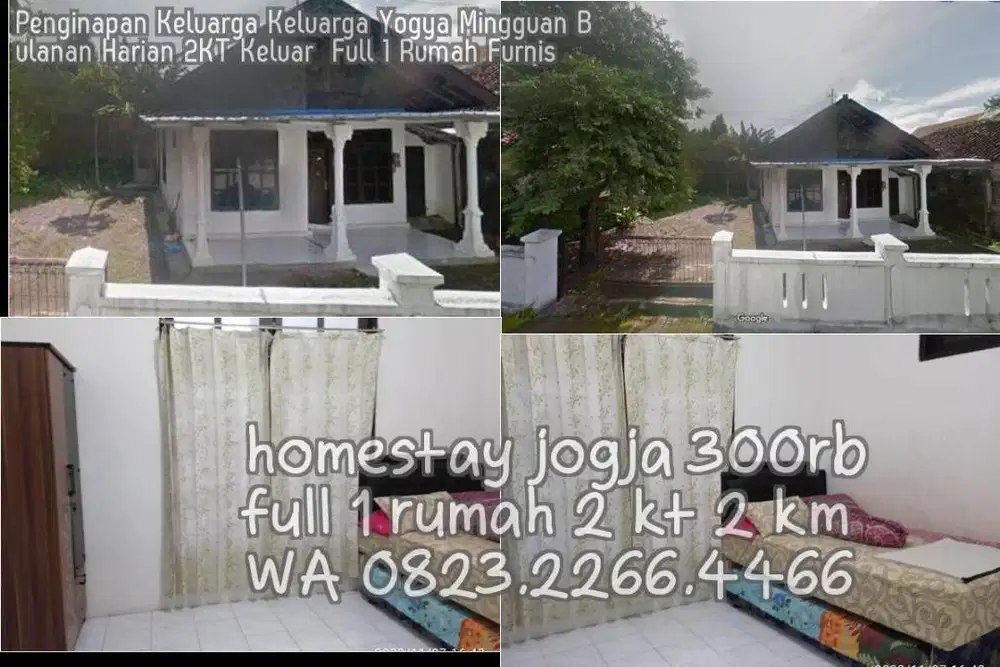 Penginapan Keluarga Keluarga Yogya Mingguan Bulanan Harian 2KT Keluar