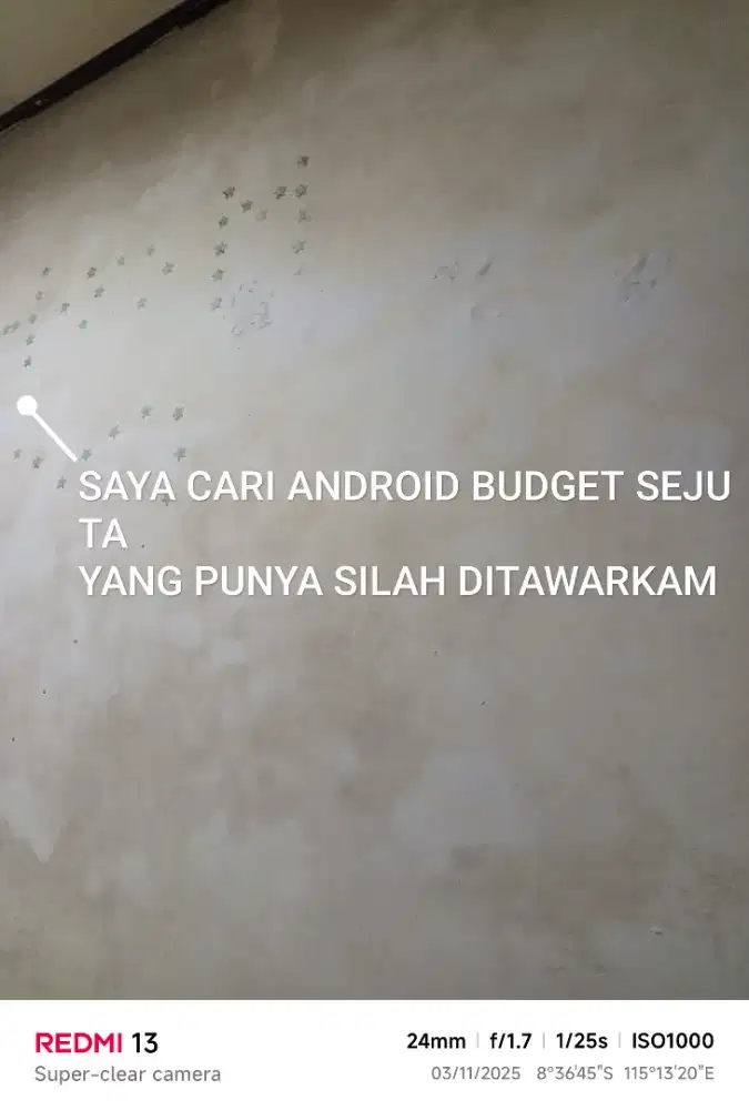 Saya cari android budget 1jt