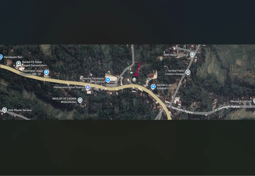 Tanah Pekarangan Pinggir Jalan Yogyakarta - Wonosari (Gunung Kidul)