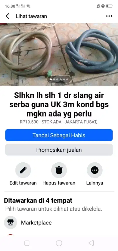Slhkn plh slh 1 dr slang air serba guna kond bgs mgkn ada yg perlu nih