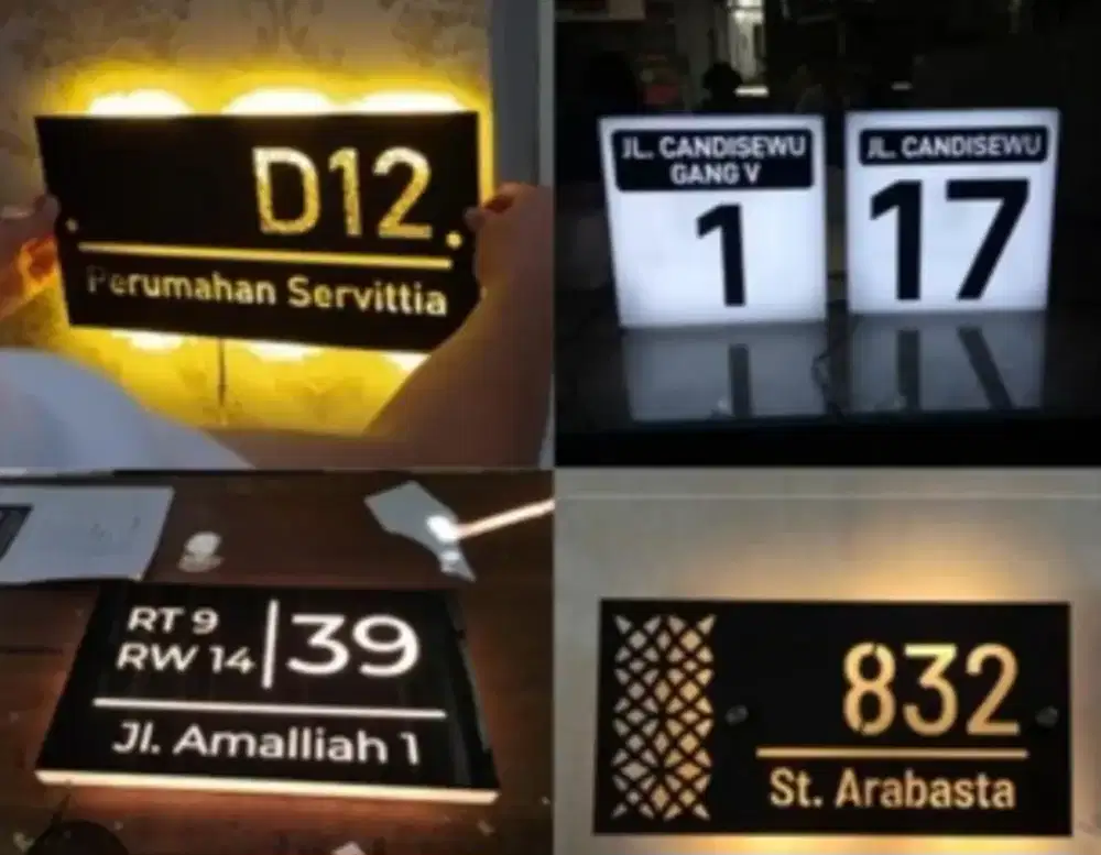 No. Rumah cantik, neon box