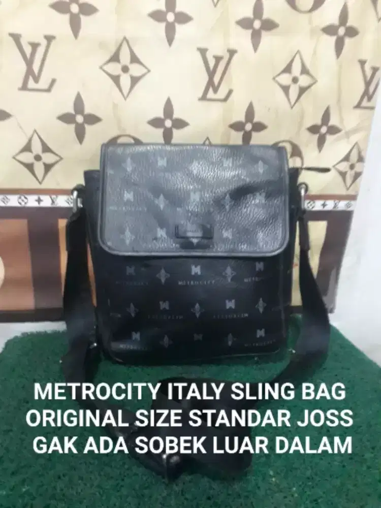 METROCITY SLINGBAG LEATHER ORIGINAL SIZE STANDAR kndisi joss90% asli
