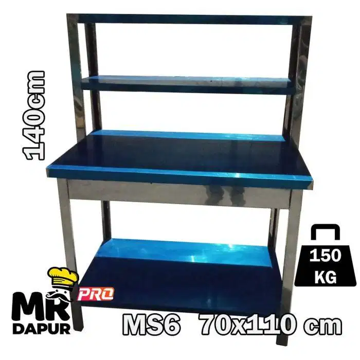 MEJA STAINLESS DAPUR SUSUN SERBAGUNA PROFESIONAL MRDAPUR