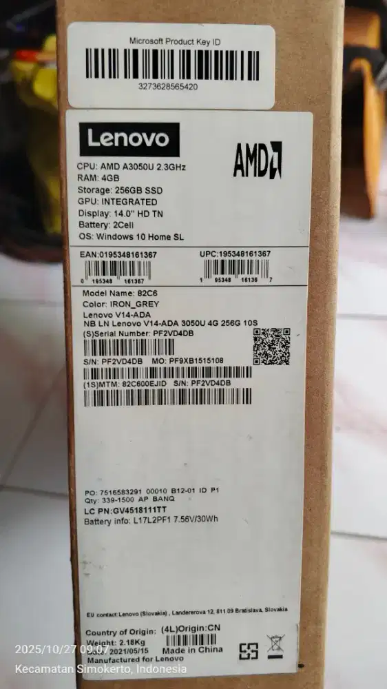 Jual letop lenovo V14-ADA