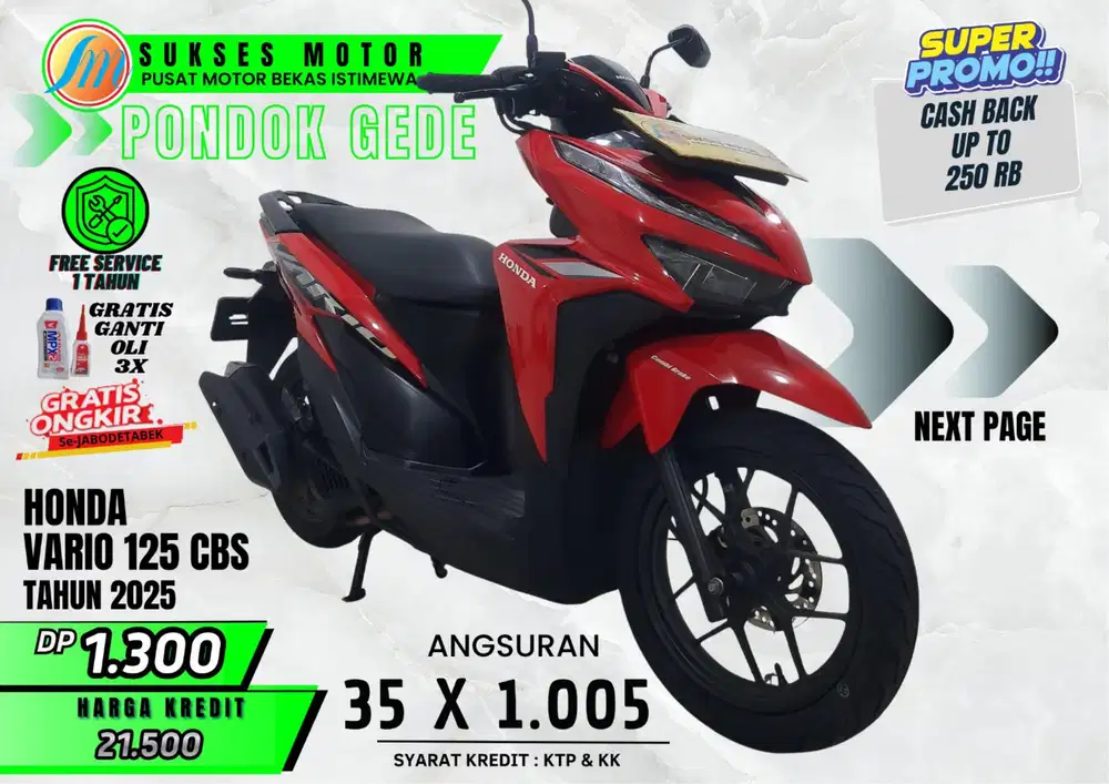 DP CUKUP 1.3 BARIO 125 CBS TAHUN 2025