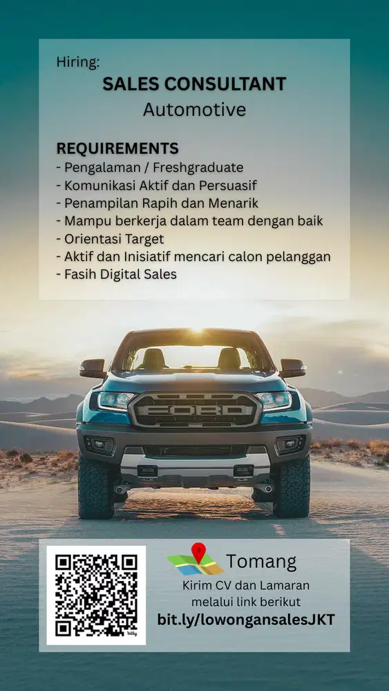 Sales Automotive : Tomang, Jak-Bar