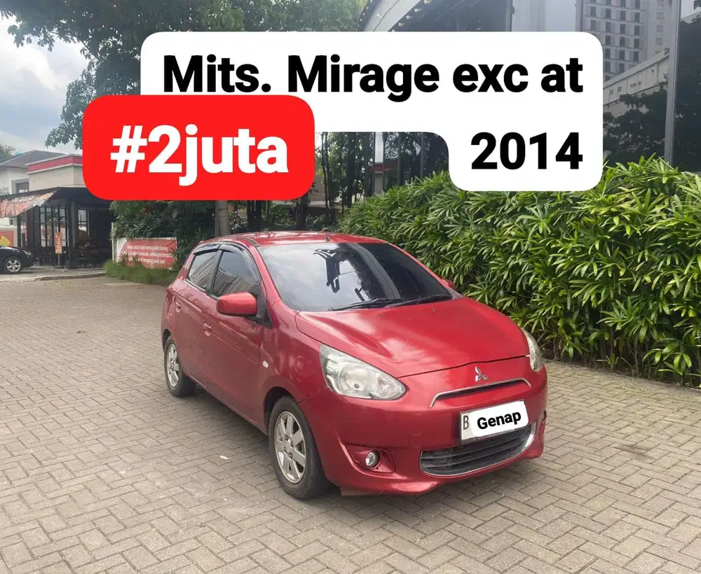Mitsubishi Mirage EXC at 2014 merah #2juta