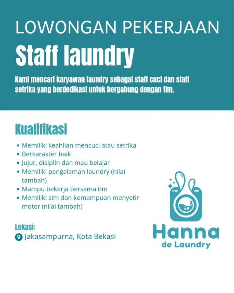 Lowongan Kerja Laundry Bekasi