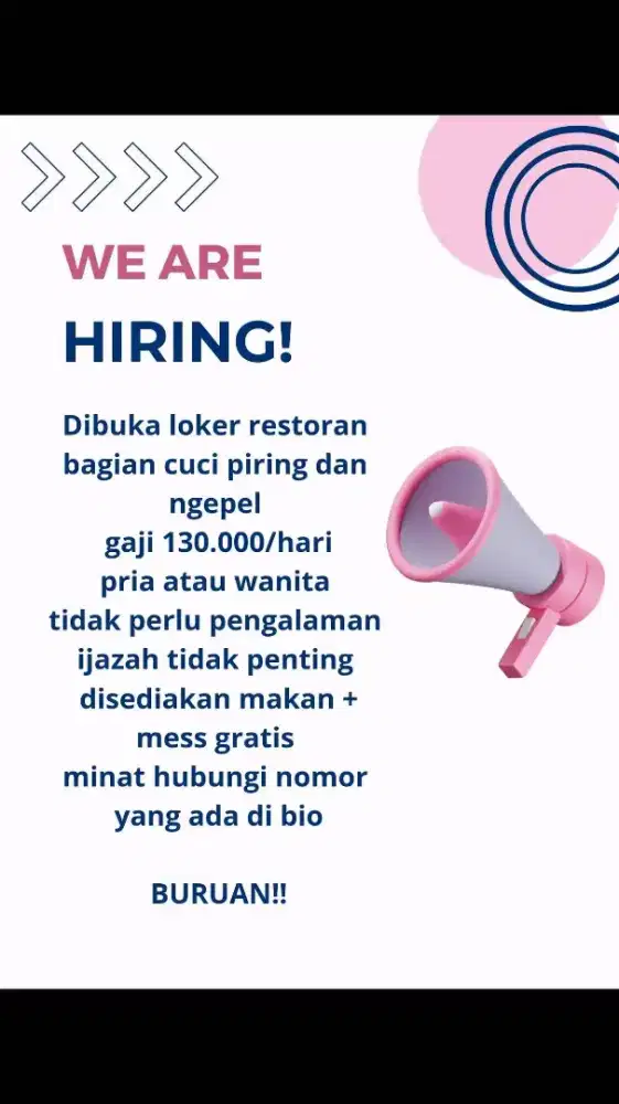 Lowongan kerja restoran