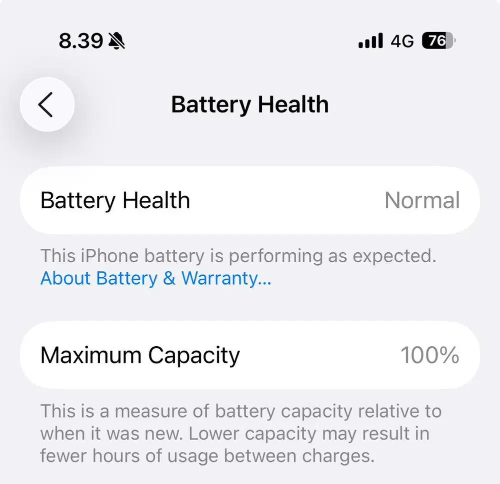 Jual bekas/seken Iphone 16 Pro 128GB Natural White