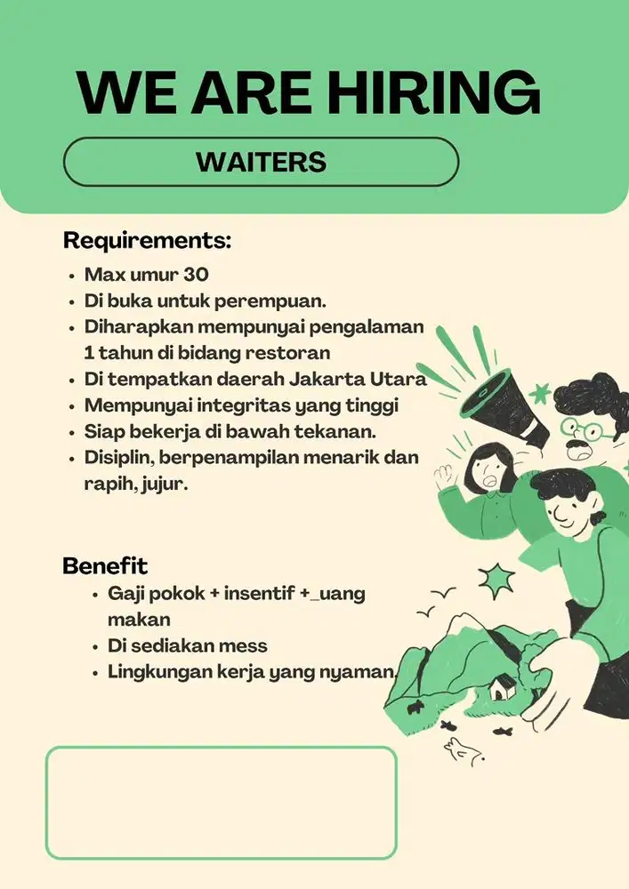 Waitress Warkop Semi Cafe - Lokasi Jakarta Utara