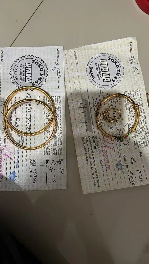 Perhiasan kolpri emas saudi