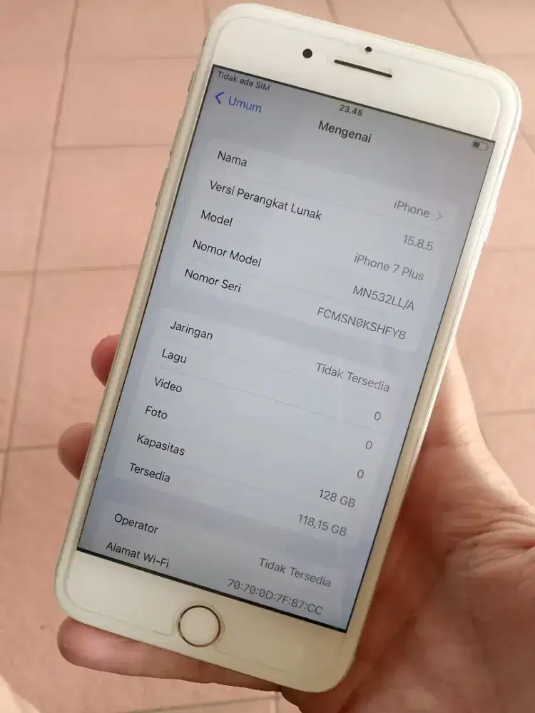 iPhone 7plus 128gb all operator mulus fullsett