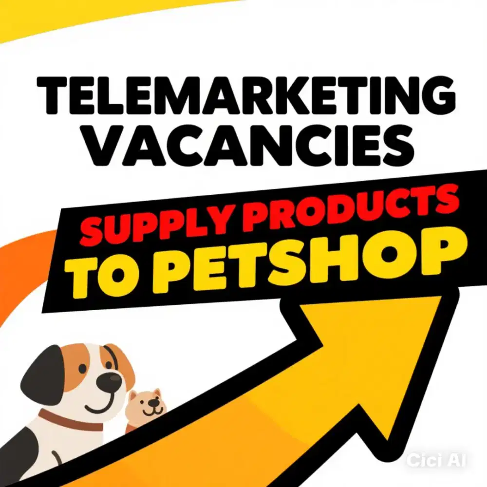 TELEMARKETING PRODUK PETSHOP (GAJI + BONUS)