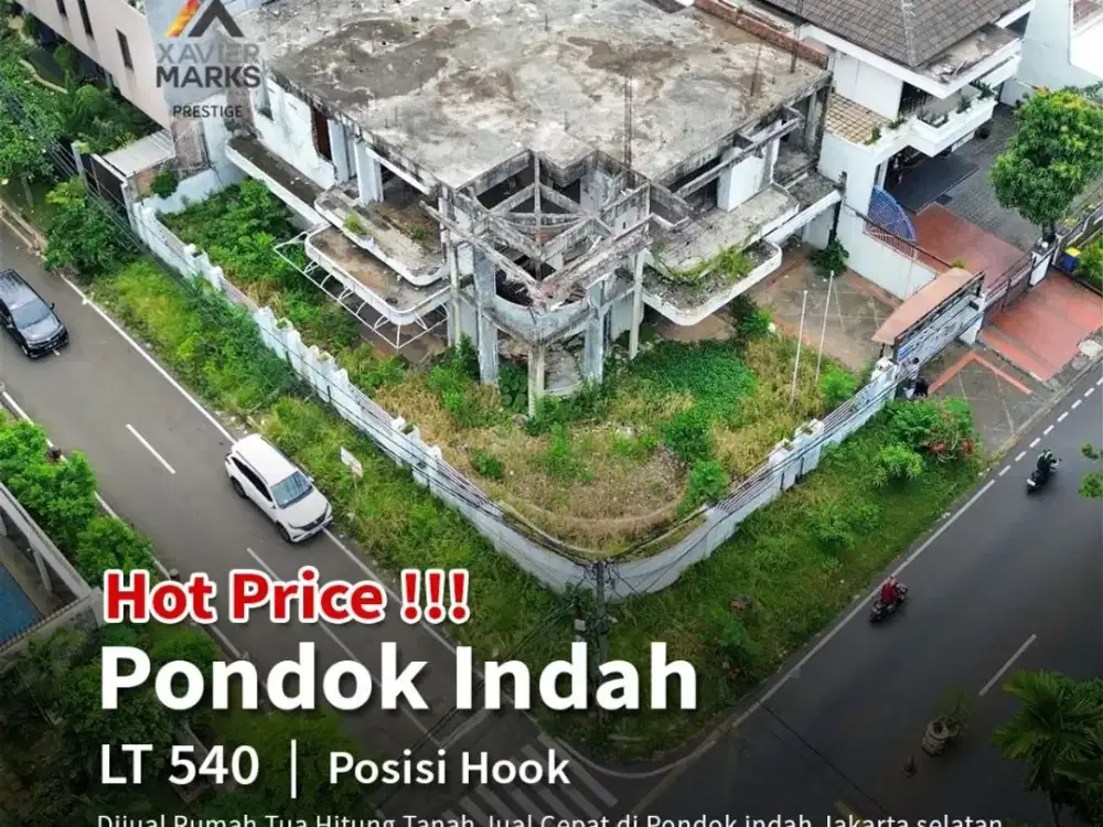 Dijual Rumah Tua Jual Cepat Jl Kartika utama Pondok indah Jakarta selatan.