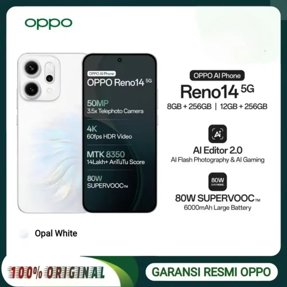 Oppo Reno14 5G Ram 8/256GB 12/256GB