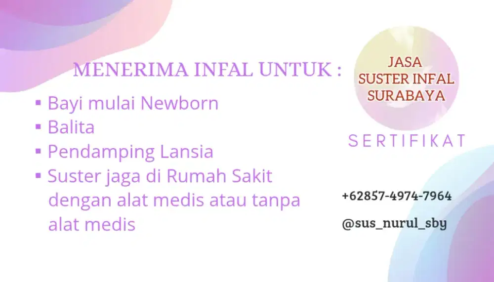 Suster Infal Baby Newborn, Balita atau Lansia