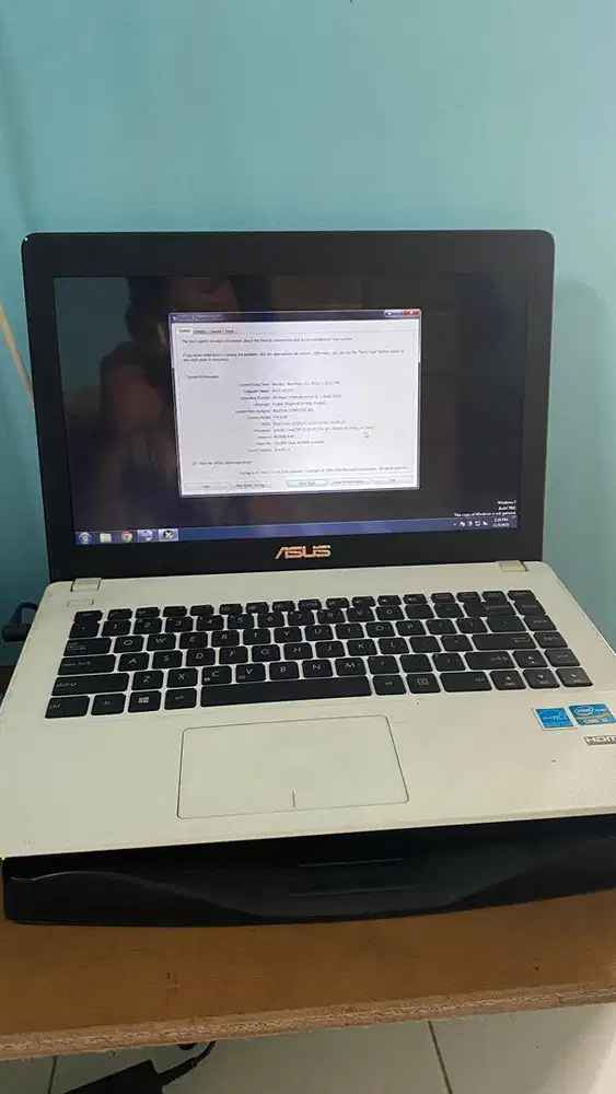 Laptop ASUS X451CAP Core i3 Ram 4 gb Warna Putih Second