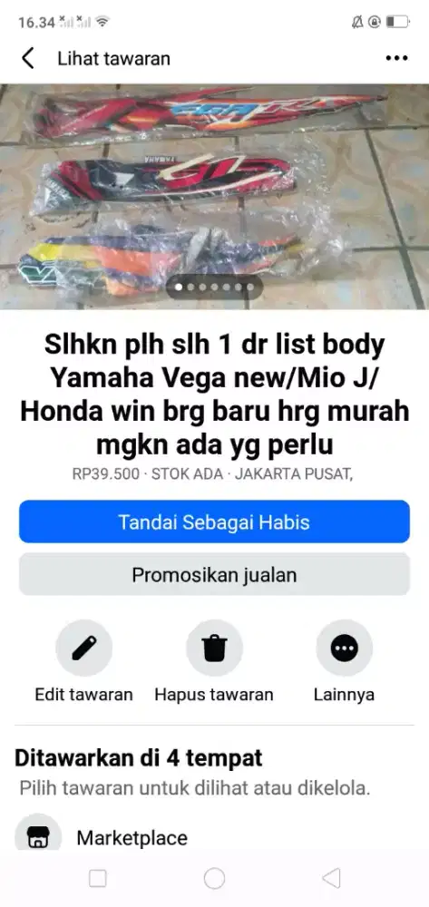 Slhkn plh slh 1 dr list body sepeda/motor brg baru hrg murah cpt dpt