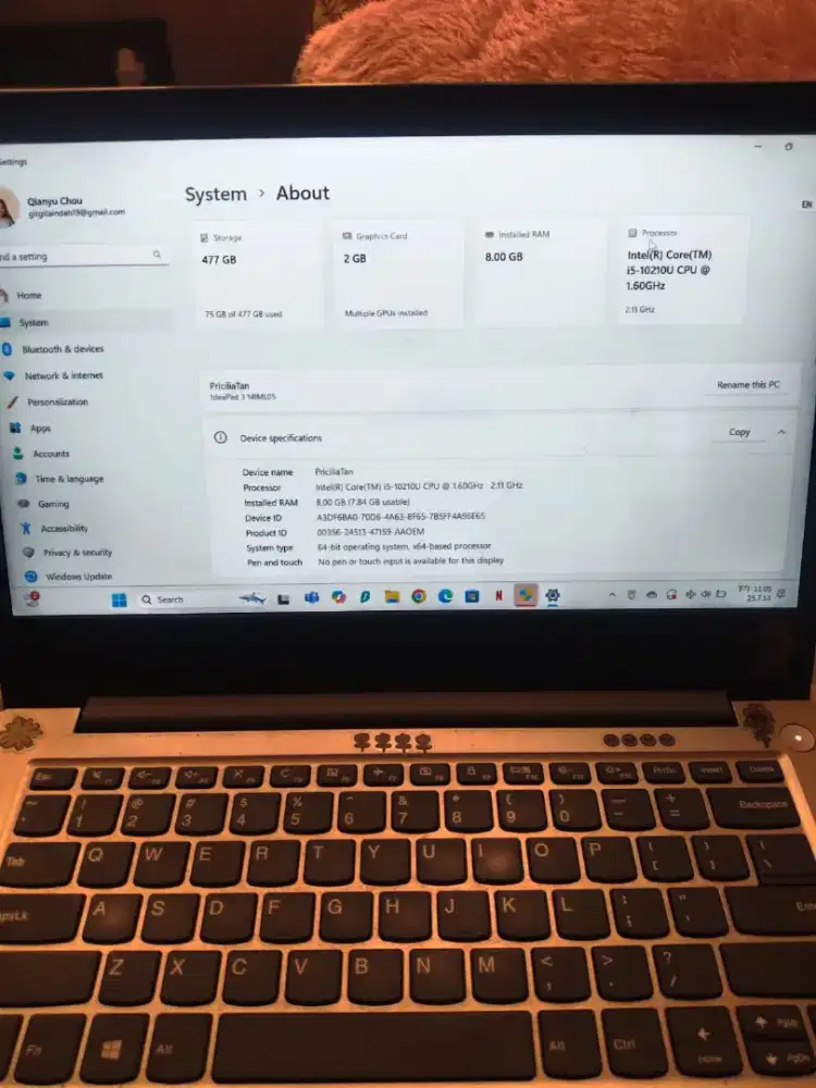 LENOVO IDEAPAD SLIM 3 14IML05