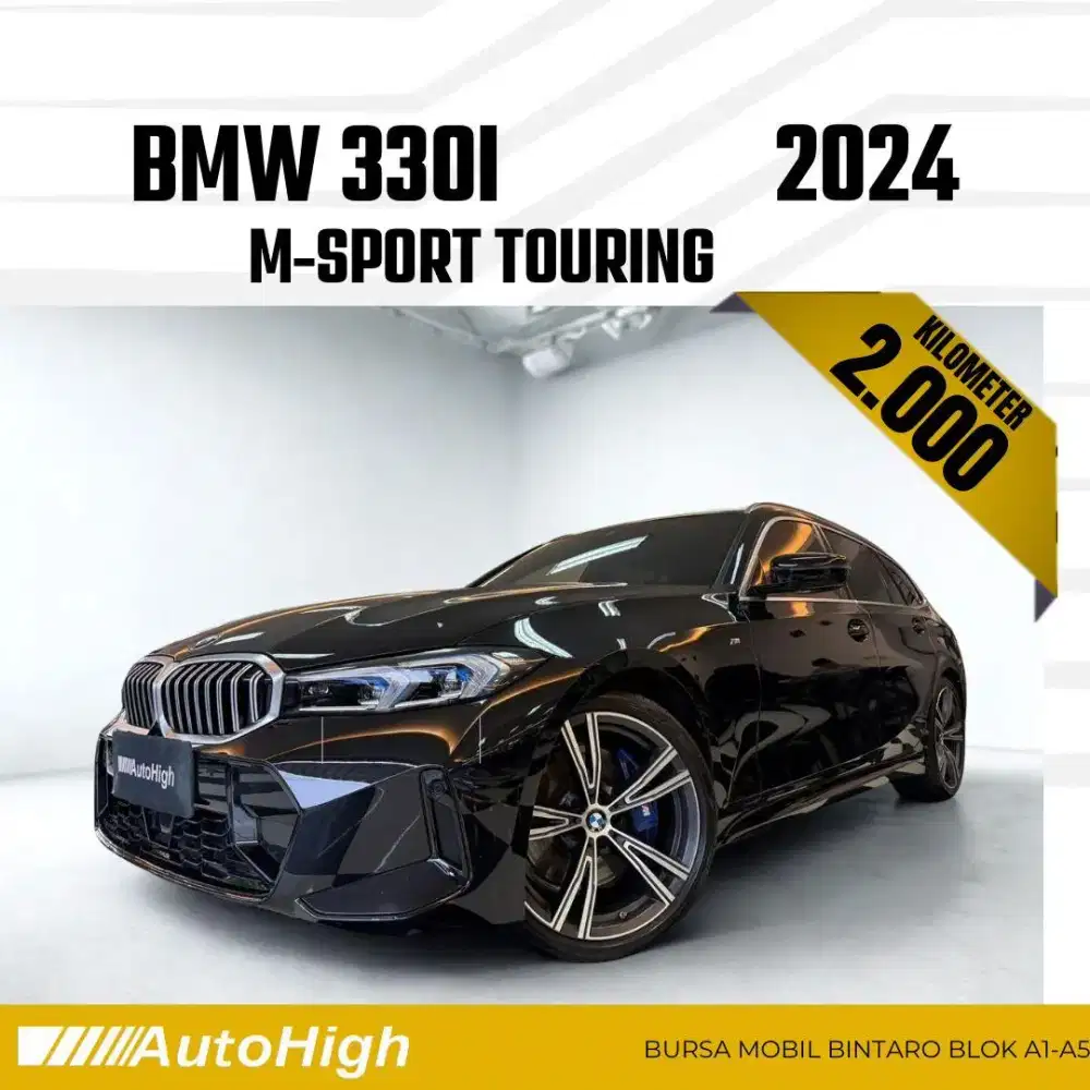 DP10% [Km2.000] 330i M-Sport Touring Wagon 2024 Black #AUTOHIGH