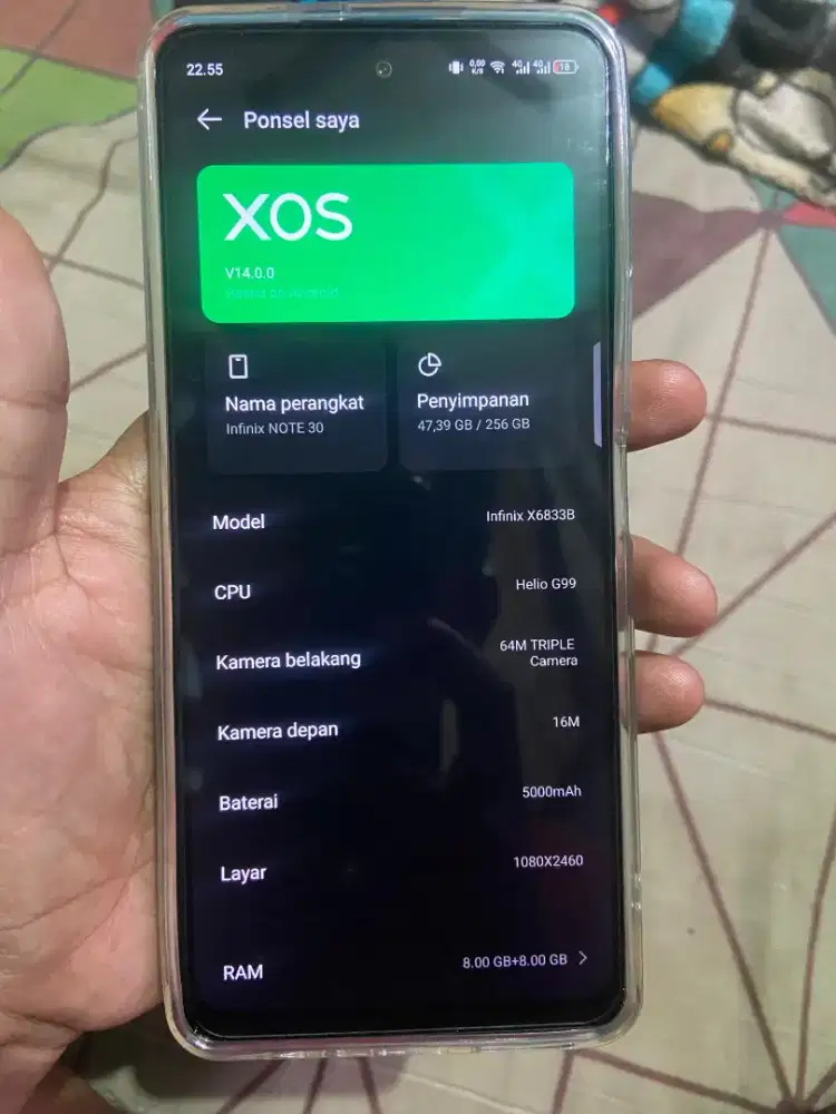 Infinix note 30 8/256 Batangan