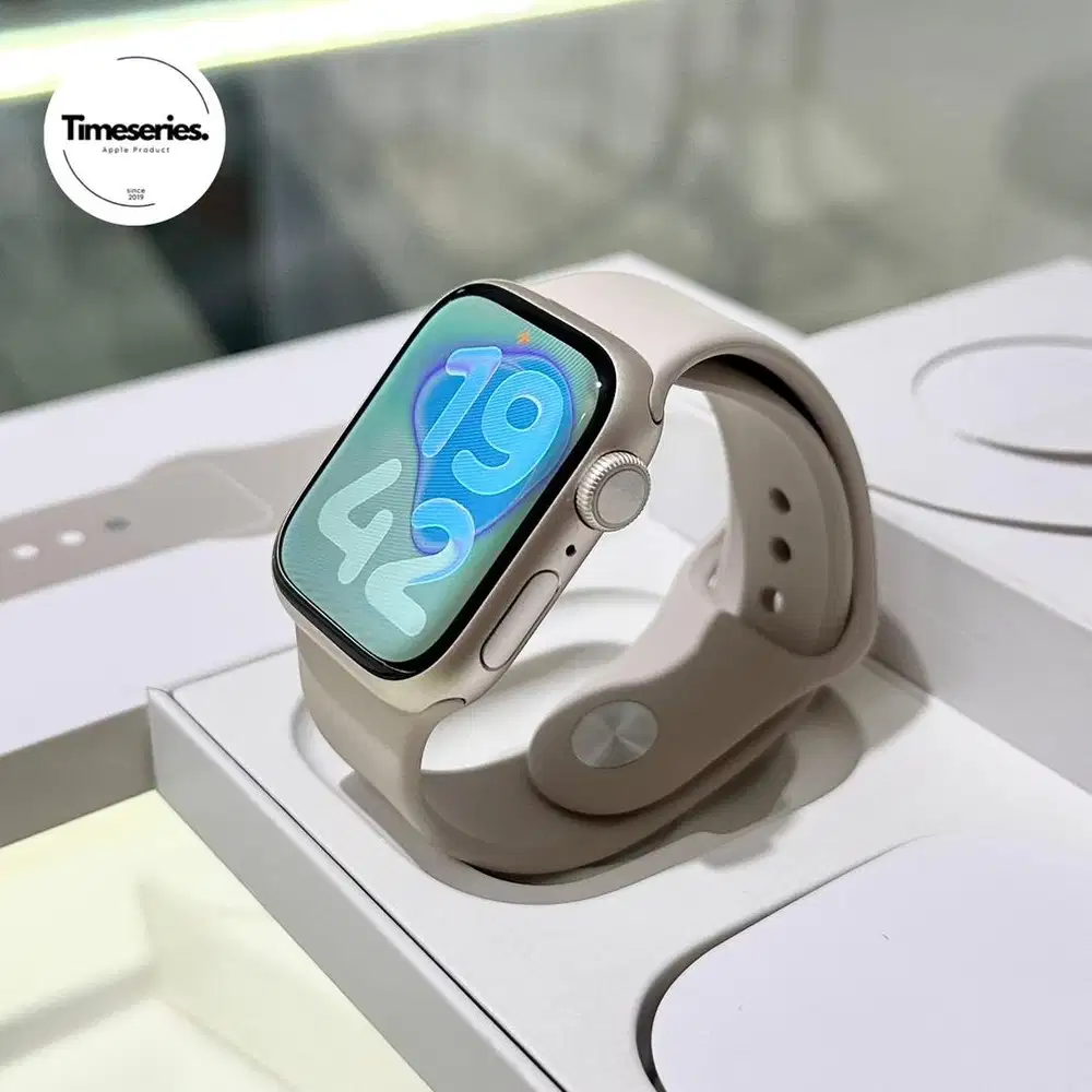 Apple Watch Series 9 41mm BH100% Starlight Fullset Ori Mulus Like New