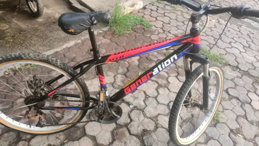 Sepeda MTB uk24 rem cakram pakem operan normal