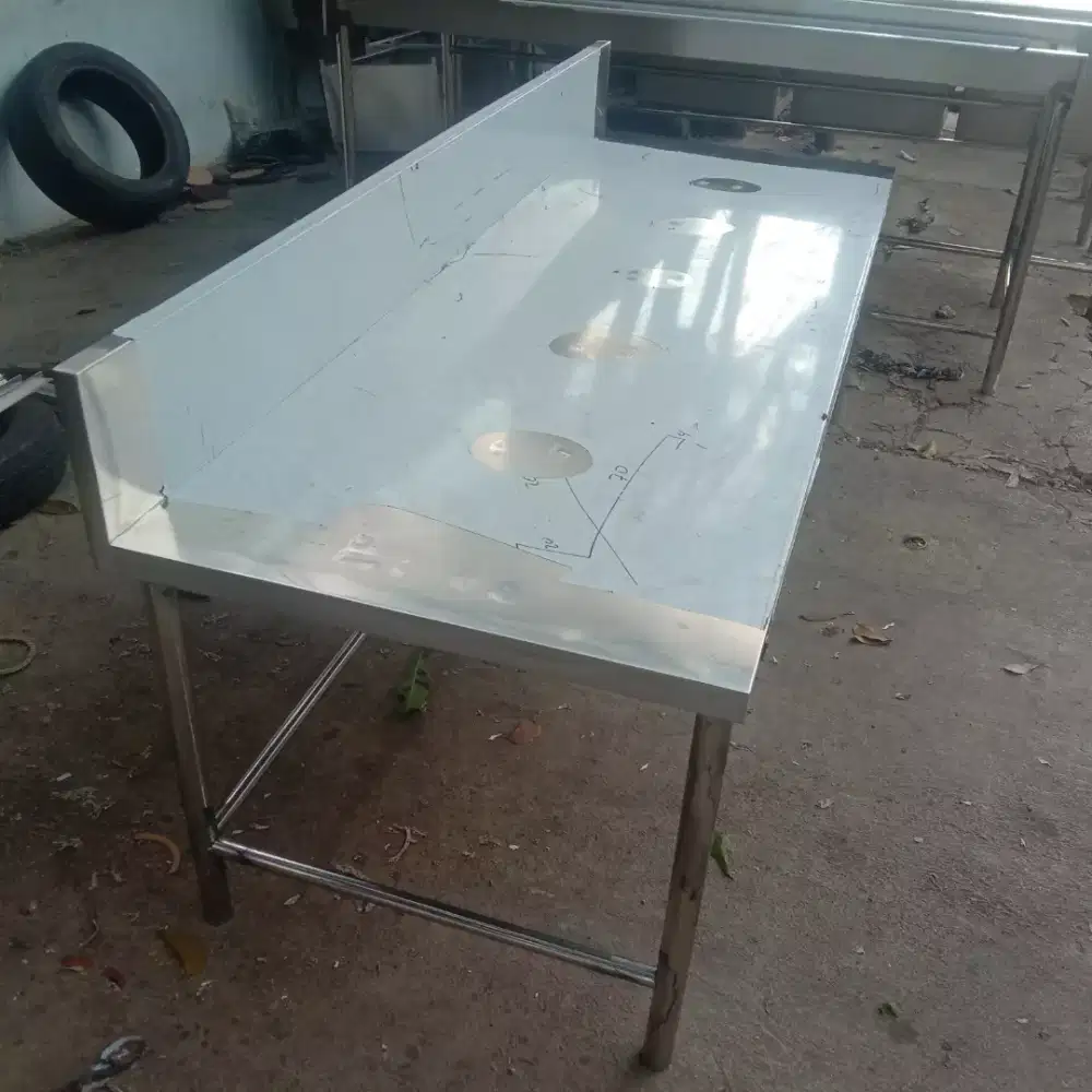 Meja kompor stainless 200*70